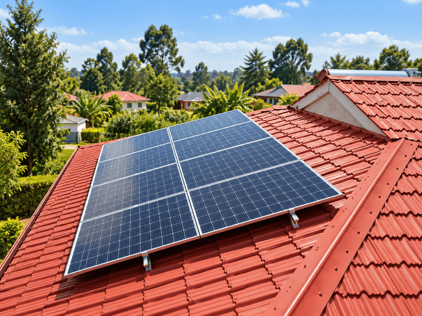 Residential rooftop solar installation